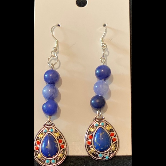25% DROP!! Gorgeous Handmade 3” Dangle Earrings! - Picture 6 of 6